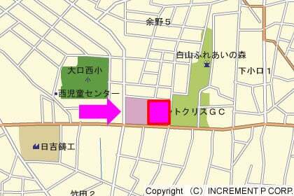 カネスエ大口店の地図の写真