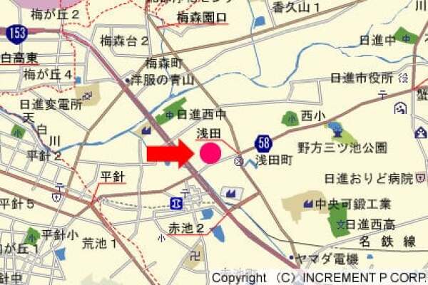 カネスエ浅田店の地図