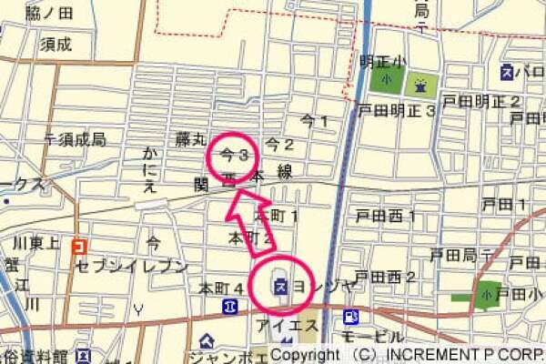 ヨシヅヤ蟹江店の移転先地図