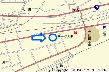 ゲンキー関ヶ原店の地図の写真