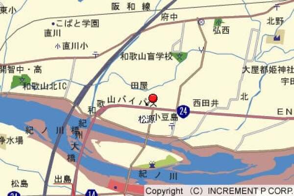 マツゲン和歌山インター店の地図の写真