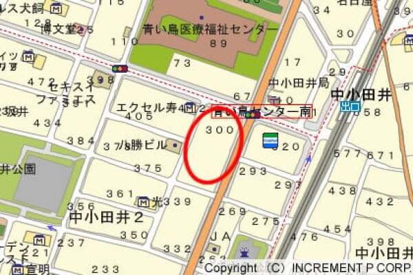 平和堂中小田井店の地図の写真