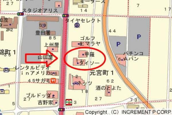 MEGA ドン・キホーテ豊田本店の地図の写真