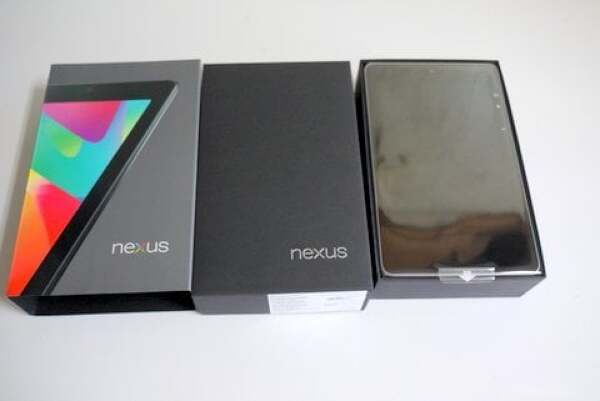 Nexus 7の外箱の詳細の写真