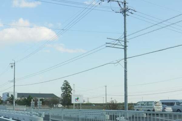 大野神戸ICへの道路の写真