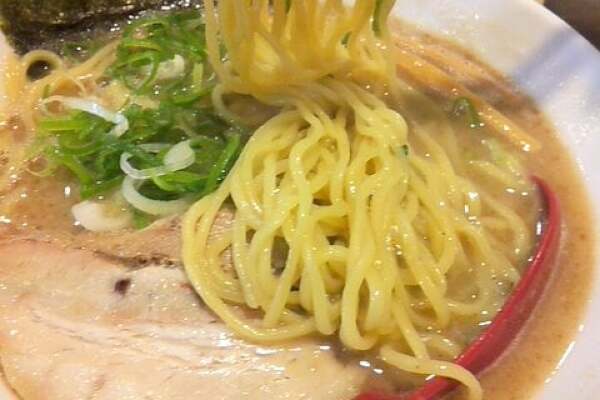 和風とんこつラーメンの麺の写真
