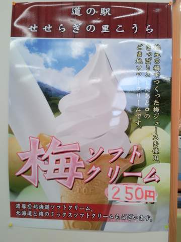 梅ソフトクリームの写真