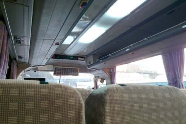 岐阜バスの車内の写真