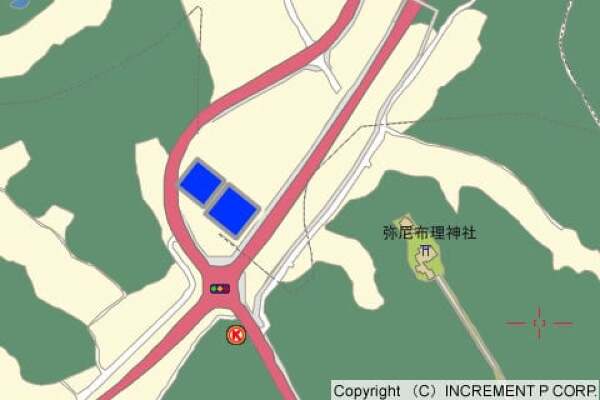 道の駅津かわげの拡大地図の写真