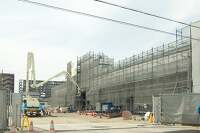 北方プロジェクトのクスリのアオキ北方中央店はもうすぐ完成です