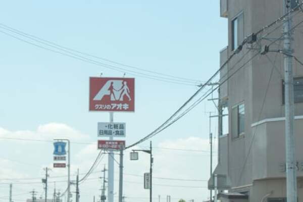 クスリのアオキ川島店の看板の写真