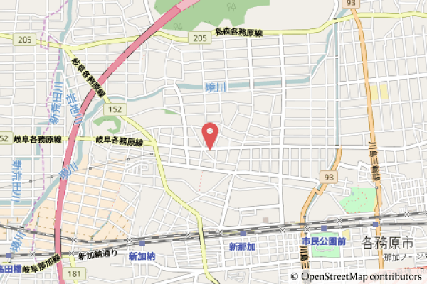 クスリのアオキ那加野畑店の地図の写真