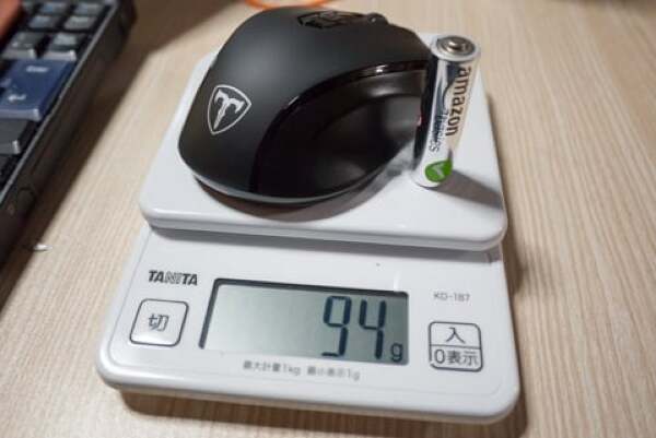 Qtuo 2.4G ワイヤレスマウスの重量の写真