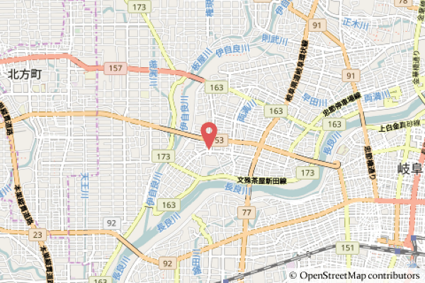 セブンイレブン岐阜西中島店の地図の写真