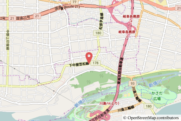 ゲンキー米野店の予定地地図の写真