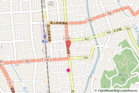 セブンイレブン高山名田町4丁目店の地図の写真