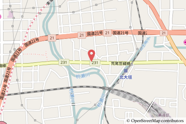セブンイレブン大垣笠木店の地図の写真