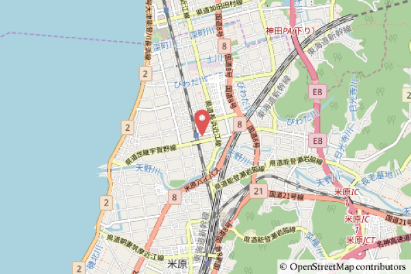 コメリパワー米原店の予定地地図の写真