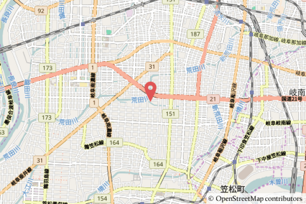 ベガス1200岐阜六条店の地図の写真