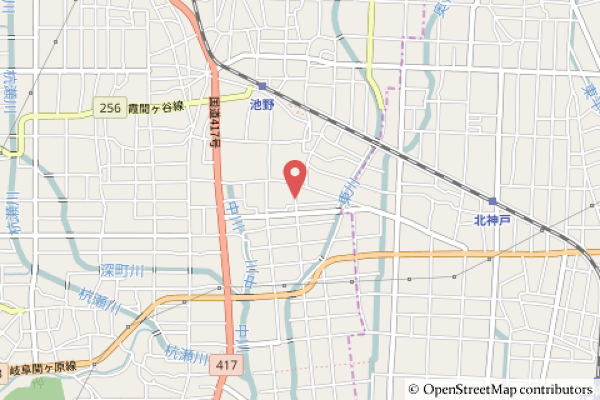 スーパー三心池田店の地図の写真