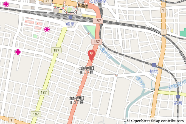 クスリのアオキ加納桜道店の地図の写真