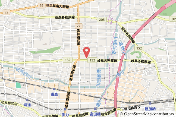 ローソン岐阜水海道店の地図の写真