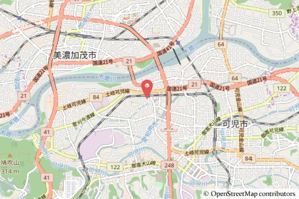 ローソン日本ライン今渡駅前店の地図の写真