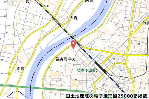 ゲンキー福寿平方店の地図の写真