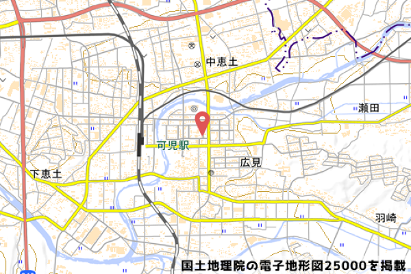 可児広見田中店の地図の写真