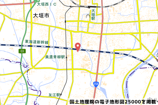 大垣本今五丁目店の地図の写真