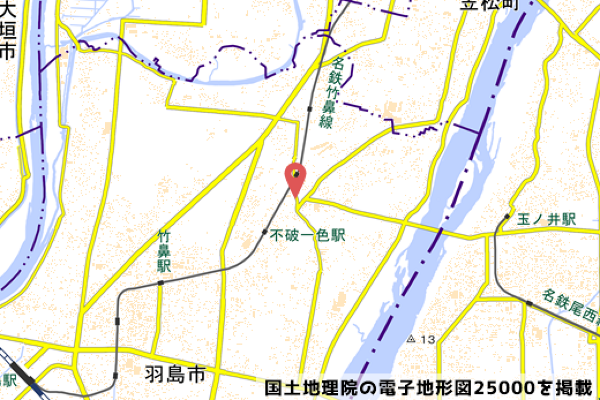 ファミリーマート羽島正木町店の地図の写真