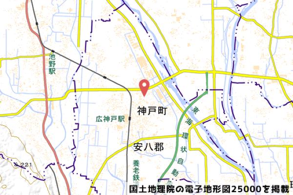 ファミリーマート神戸町井田店の地図の写真