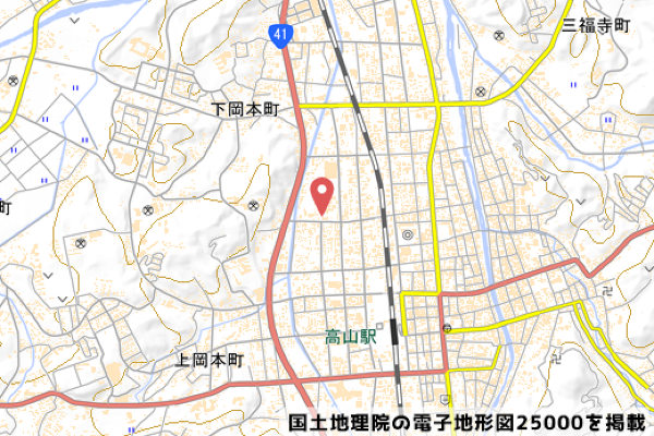新井こう平製麺所の地図の写真