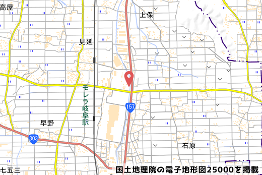 糸貫ICの地図の写真
