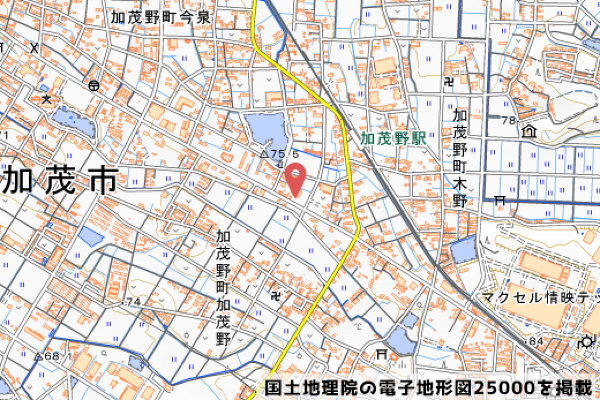 ゲンキー加茂野店の地図の写真
