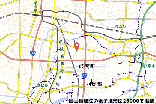 スギ薬局岐南店の地図の写真