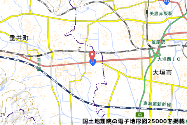 ゲンキー綾戸店の地図の写真