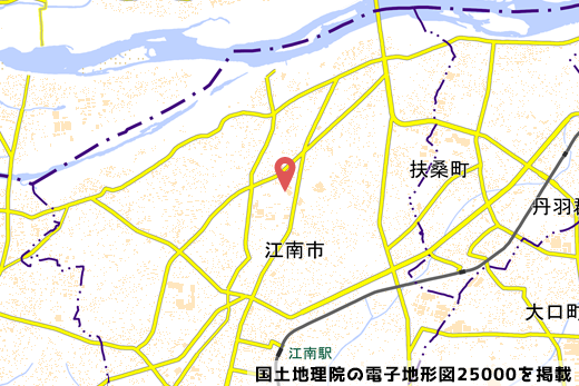 ピアゴ江南店の地図の写真