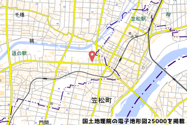 柳津店の地図の写真