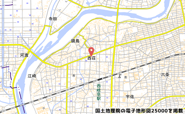 事務キチ岐阜店の地図の写真