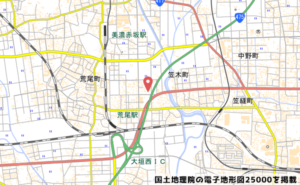 大垣西インター店の地図の写真