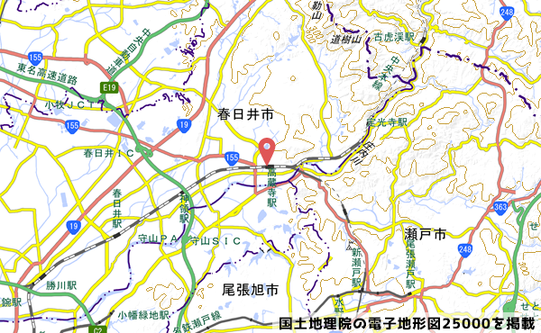 高蔵寺駅の地図の写真