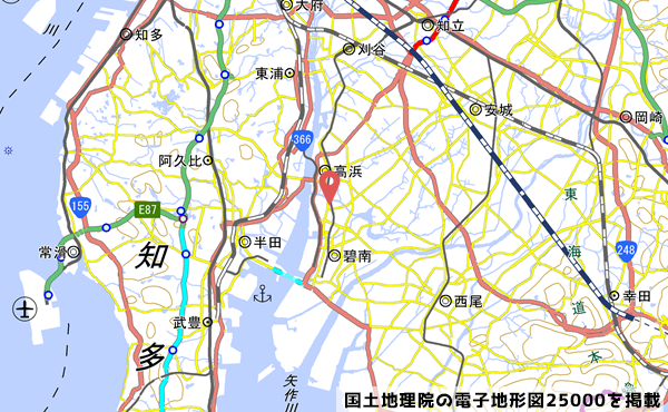 アオキスーパー碧南店の地図の写真