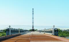 川島大橋が通行止めになって1年！歩行者用仮橋を建設しているので見に行ってきました