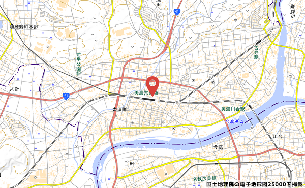 ファミリーマート美濃加茂田島一丁目店の地図の写真