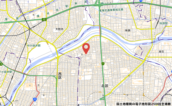 福徳店予定地の地図の写真