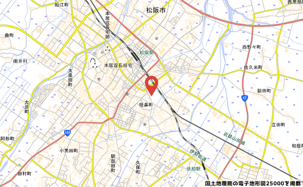 （仮称）ラ・ムー松阪垣鼻店の地図の写真