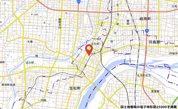 (仮称)ヨシヅヤ笠松店予定地の地図の写真