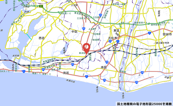 サザンシティ浜松の地図の写真