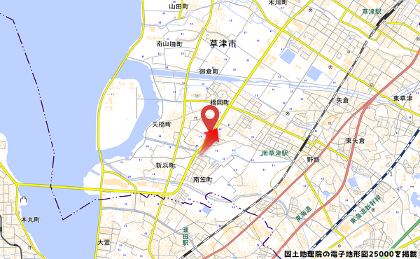 スーパーセンター草津矢橋店の地図の写真